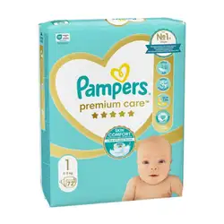 Памперс 1 - 5 кг. Pampers Premium Care 1 72 броя