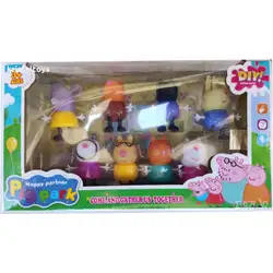 Пепа Пиг Peppa Pig, актуална детска играчка комплект от осем броя фигурки с различни пъстри цветове