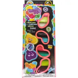Пластилин Play dough 7 неонови цвята плюс 2 луминисцентни