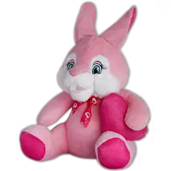 Плюшена играчка Заек със сърце 24см