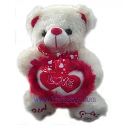 Плюшено мече със сърце Love - момиче