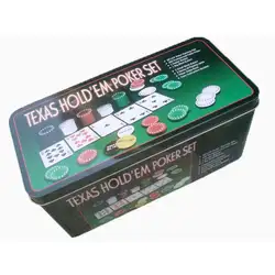 Покер, пълен комплект за игра на Texas hold'em poker set 200