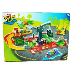 PUZZLE CITY Конструктор ЖП Гара с кран 27005