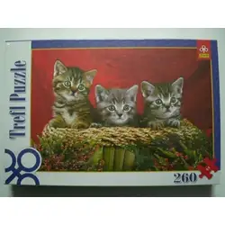 Пъзел 260 ел. Котенца в кошничка