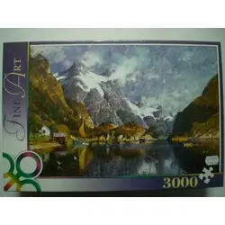 Пъзел 3000 ел. Норвежки фиорд-арт