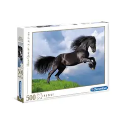 Пъзел 500 части Кон Friesian Black Horse Клементони Clementoni 35071