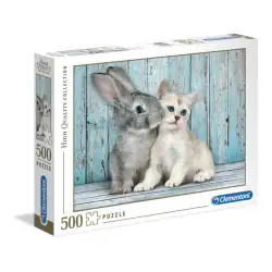 Пъзел 500 части Коте и зайче CLEMENTONI 35004