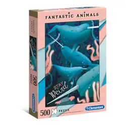 Пъзел 500 части Нарвал Fantastic animals Narwhal Клементони Clementoni 35070