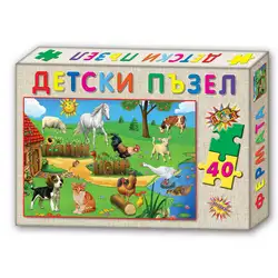 Пъзел Животните във фермата 40 елемента Детски свят Пъзел Животните във фермата 40 елемента Детски свят