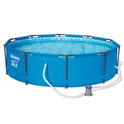 Сглобяем фамилен басейн с метална рамка 305 х 76 STEEL PRO MAX 56408, BESTWAY
