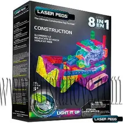 Светещ конструктор 8 в 1 - Булдозер LASER PEGS Светещ конструктор 8 в 1 - Булдозер LASER PEGS