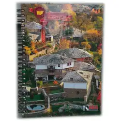 Тетрадка твърди корици, спирала, три теми,  Дейс Deis - 120