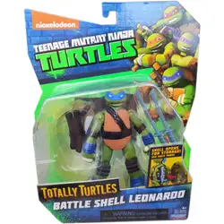 TMNT Базова екшън фигура Костенурките Нинджа Totally Turtles Battle Shell Leonardo 90480/90728 TMNT Базова екшън фигура Костенурките Нинджа Totally Turtles Battle Shell Leonardo 90480/90728