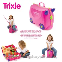 Trunki - Детски куфар 3 в 1 Ride-on DELUXE Pink Trunki - Детски куфар 3 в 1 Ride-on DELUXE Pink