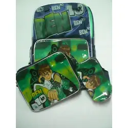 Ученическа раница 3 части за момчета Ben 10