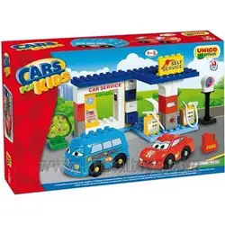 UNICO Конструктор Сервиз + Бензиностанция F1 KID CARS 43 части