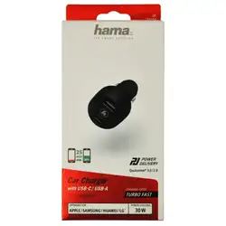 Зарядно за кола Hama 12-24V USB-C, USB Зарядно за кола Hama 12-24V USB-C, USB