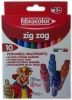 Fibracolor Флумастри 10 цвята Zig Zag