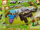Конструктор с фигура My World със синьо-лилава фигура 44 части